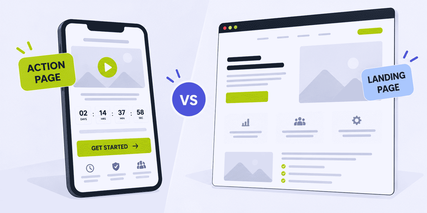 Action Page vs Landing Page - Complete Guide