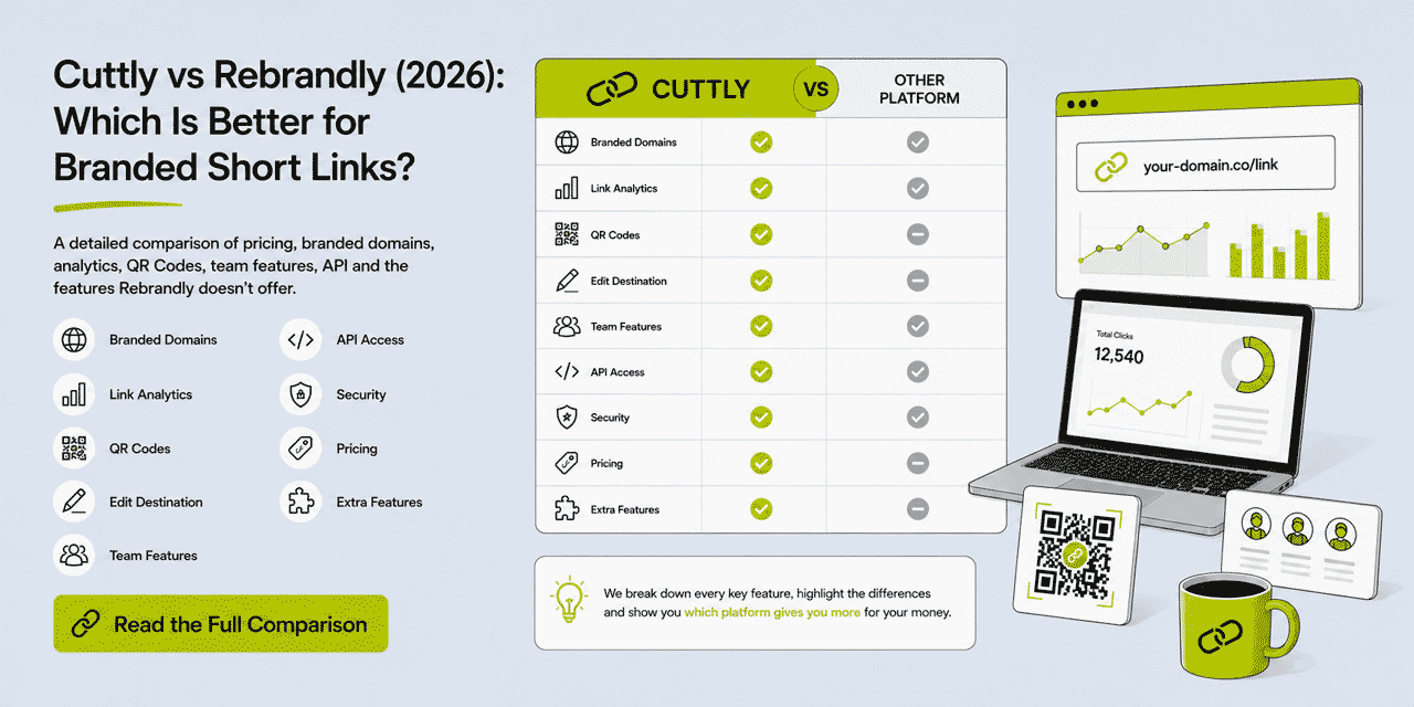 Cuttly vs Rebrandly (2026) — Which Is Better for Branded Short Links?