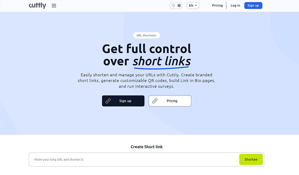 Cuttly URL Shortener