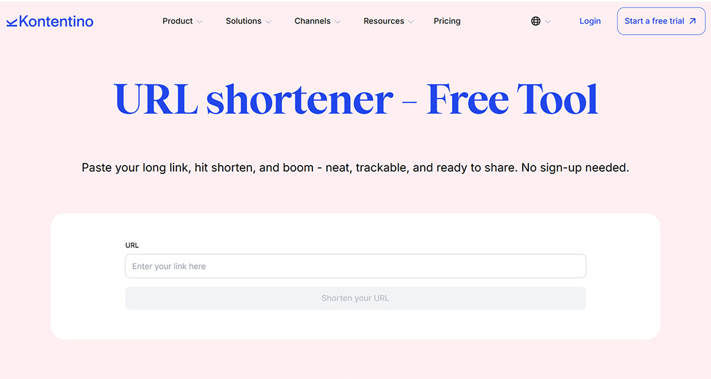 Kontentino URL Shortener