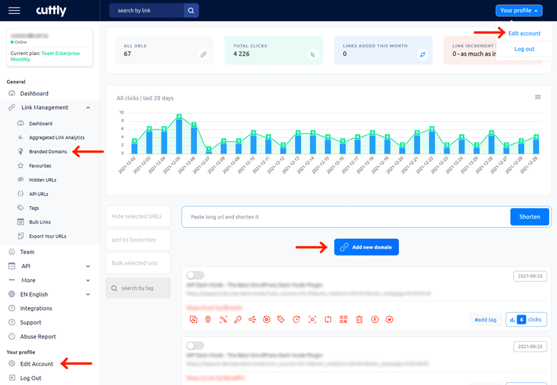 Cuttly - url shortener